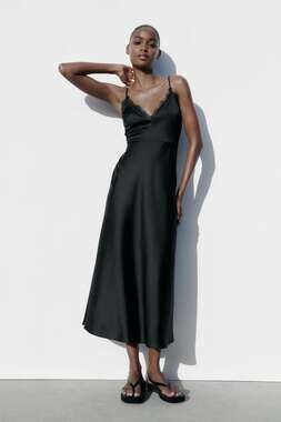 ruffled satin dress zara Zara Ruffled Satin Dress, Women's Fashion, Dresses & Sets, Dresses on Carousell